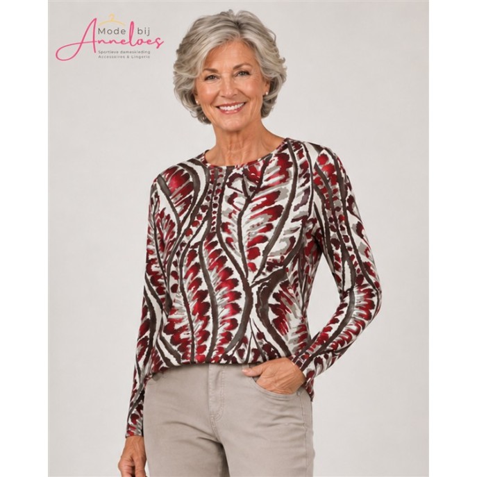 Barbara Lebek shirt 15882062 Bordeaux print Barbara Lebek shirt 15882062 Bordeaux print